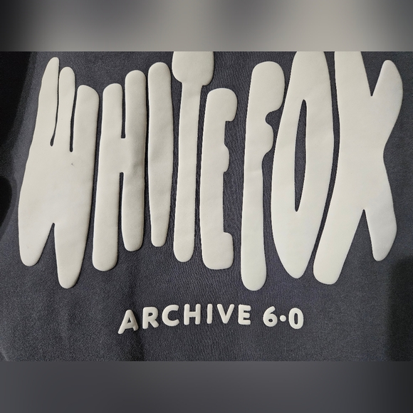 White Fox Archive 6-0 Gray Hoodie Small Medium - Picture 7 of 7